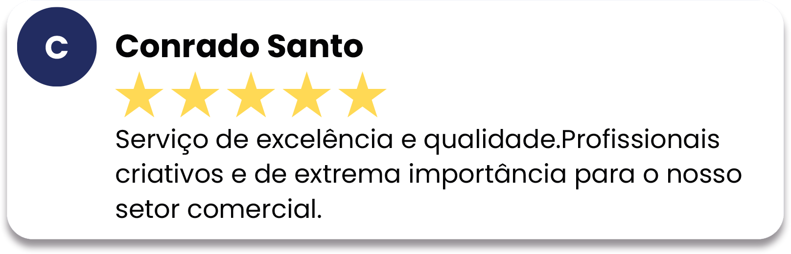 Feedback Mova Criativo Conrado - Com Sombra